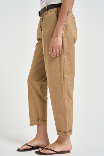 Pantalone donna a gamba dritta beige - 3