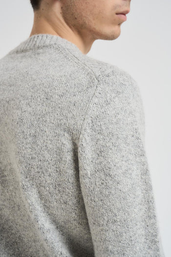 Maglia uomo girocollo a rombi grigio chiaro - 5