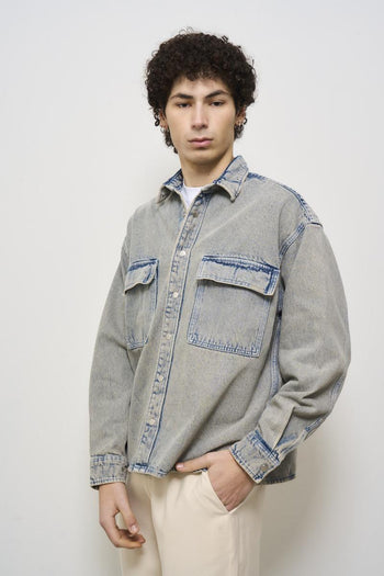 Camicia uomo in denim vintage - 3
