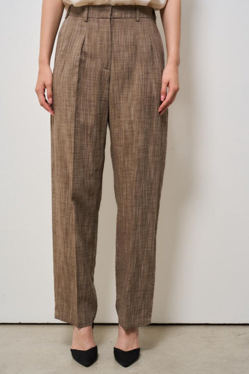 Pantalone donna regular marrone