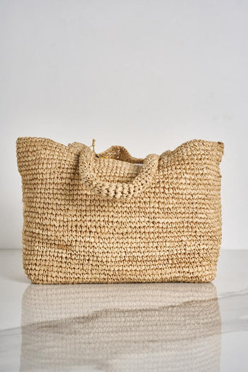 Borsa donna in rafia Saint Tropez j'arrive - 4
