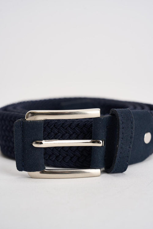 Cintura uomo intrecciata blu - 2