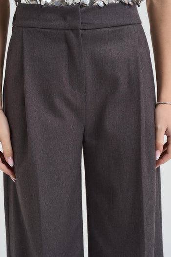 Pantalone donna a palazzo grigio - 4