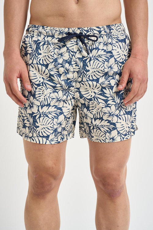 Costume uomo in fantasia floreale blu