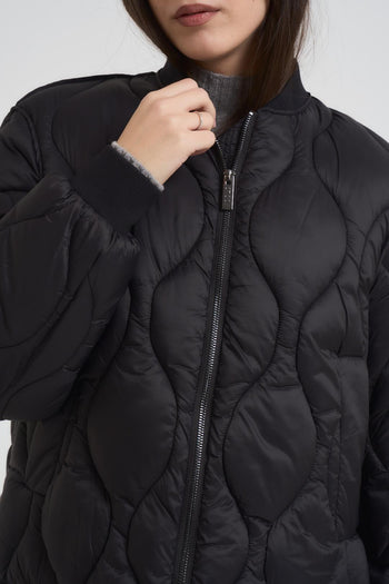 Piumino donna trapuntato nero - 4