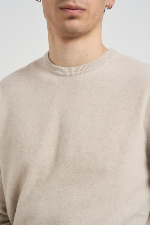 Maglia uomo girocollo panna - 2