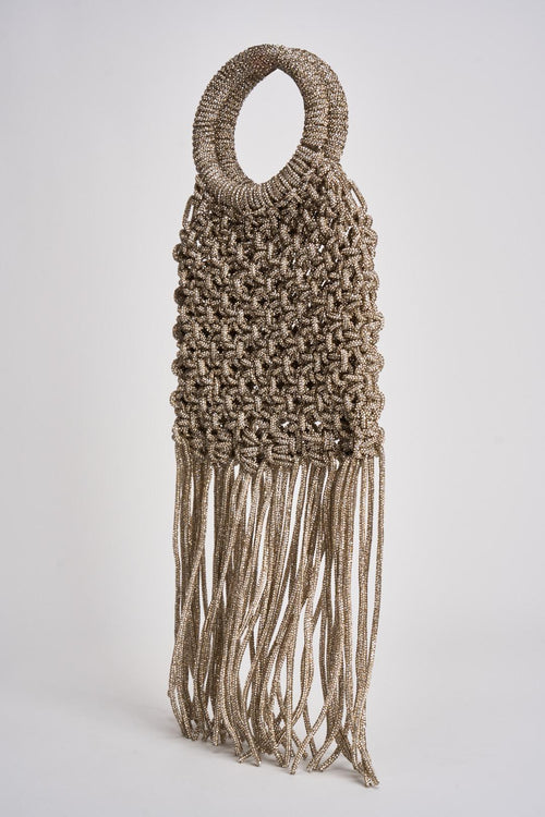 Borsa donna Maronti con strass oro - 2