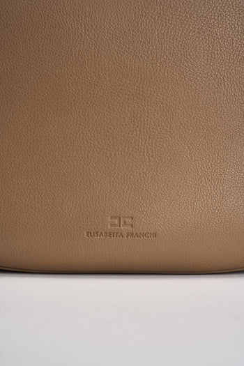 Borsa donna a spalla in pelle beige - 7