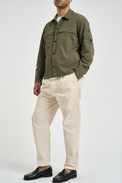 Giubbotto uomo a camicia verde militare