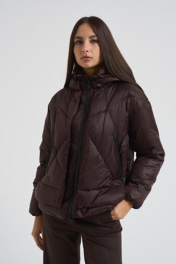 Piumino corto Eugenie marrone - 3