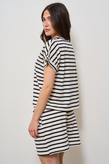 Completo donna a righe blu - 3