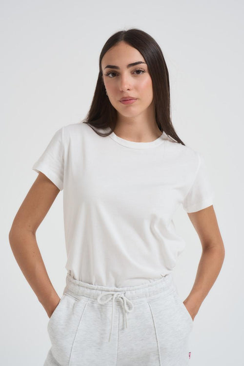 T-shirt donna girocollo bianca