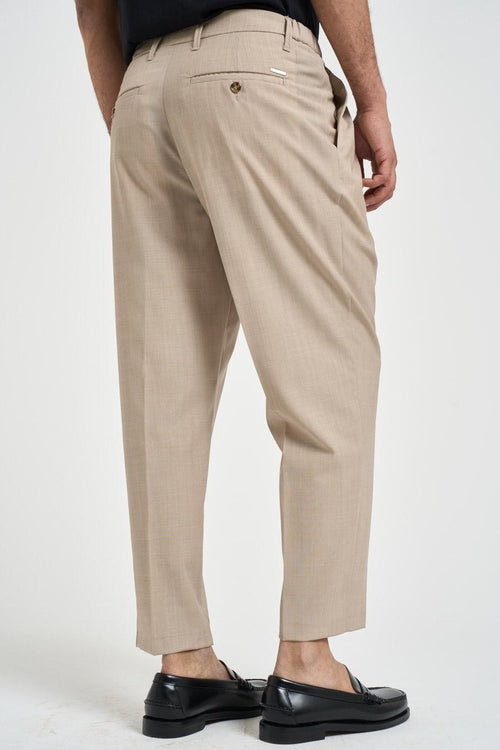 Pantalone uomo con pinces beige - 2
