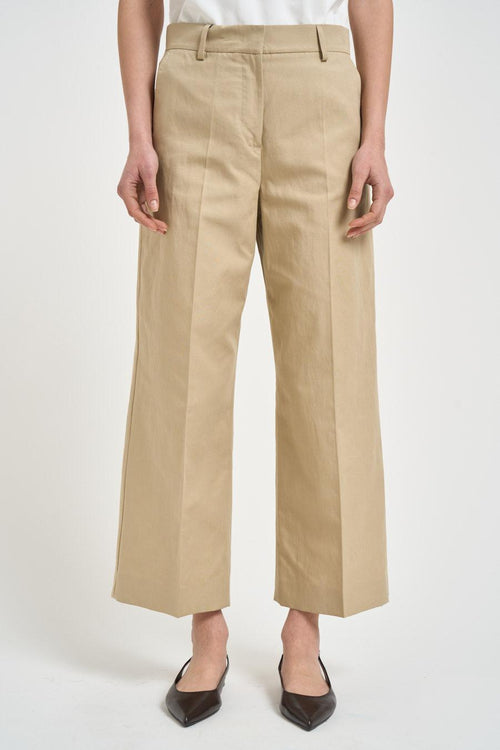 Pantalone donna dritto beige