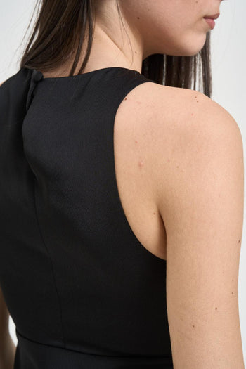 Abito donna con spacco nero - 5