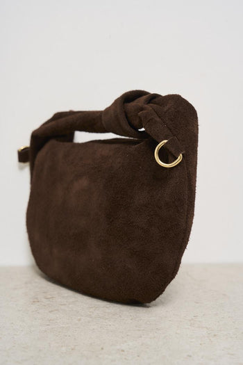 Borsa donna scamosciata marrone - 3