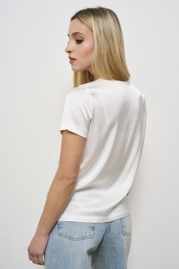 White satin women's t-shirt - 4