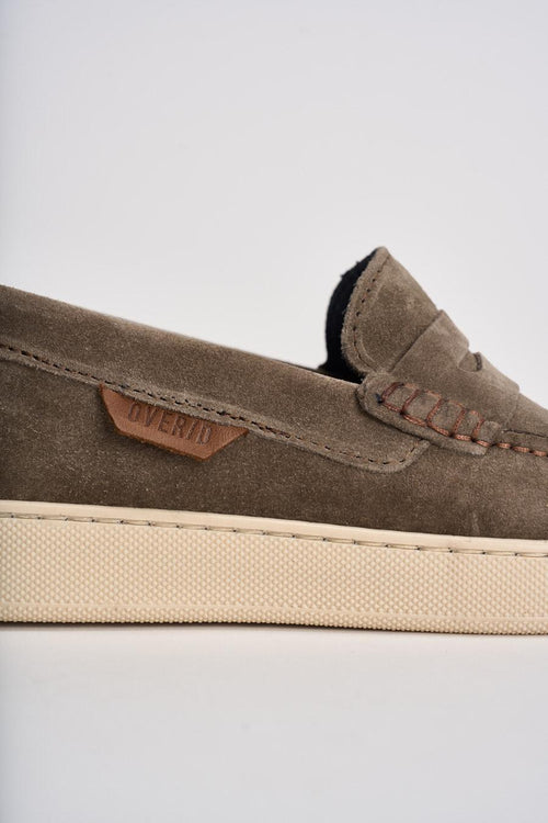 Mocassino uomo in suede tortora - 2