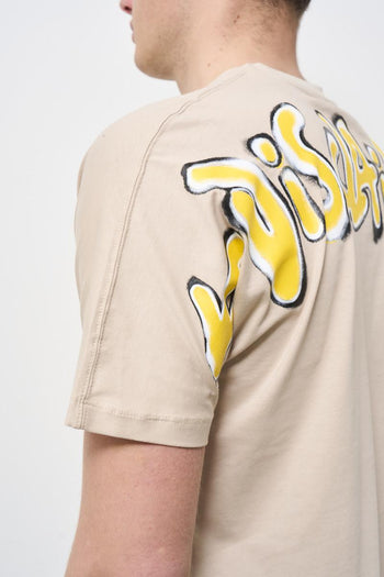 T-shirt uomo girocollo avorio con stampa - 7