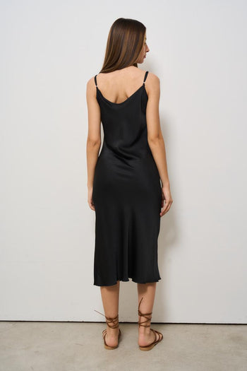 Abito donna midi nero - 4