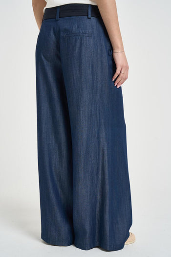 Pantalone donna Chambray in denim scuro - 5