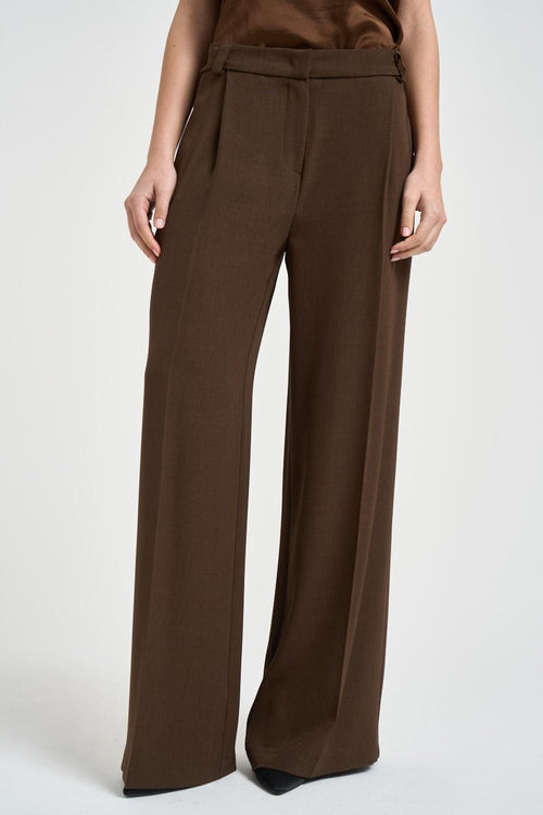 Pantalone donna a palazzo cioccolato