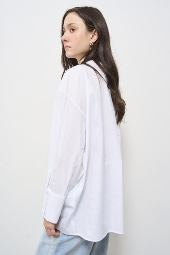 Women's oversized white shirt - 5