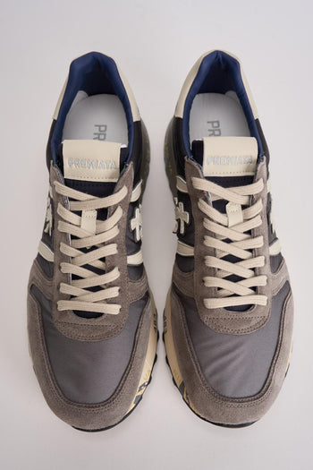 Sneakers uomo Lander 7203 grigia e blu - 8