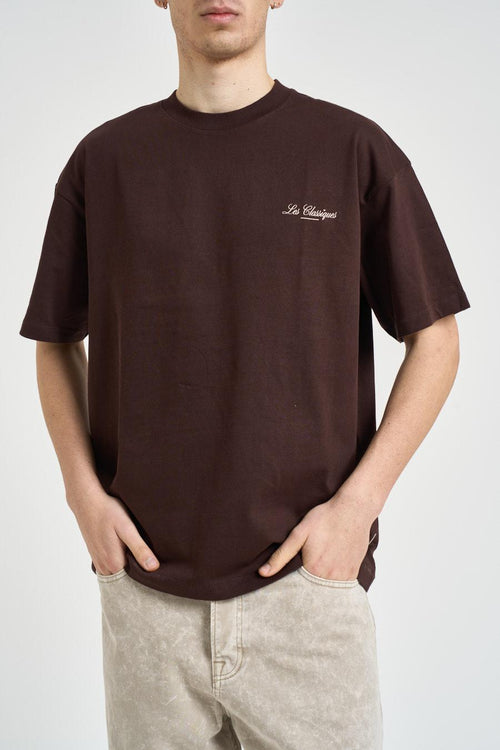 T-shirt uomo marrone a maniche corte - 2