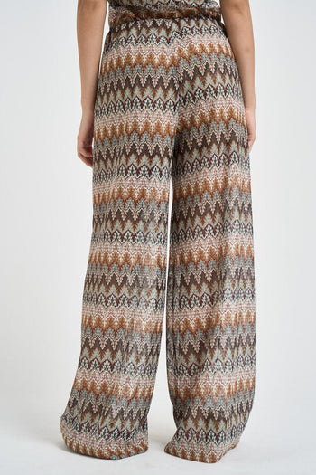 Pantalone donna multicolor con lurex - 3