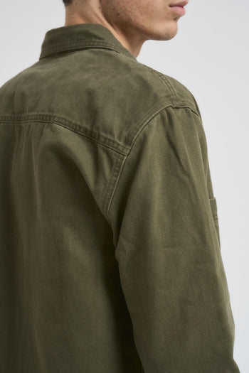 Camicia uomo verde militare - 4