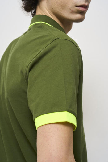 Polo uomo verde e gialla - 6