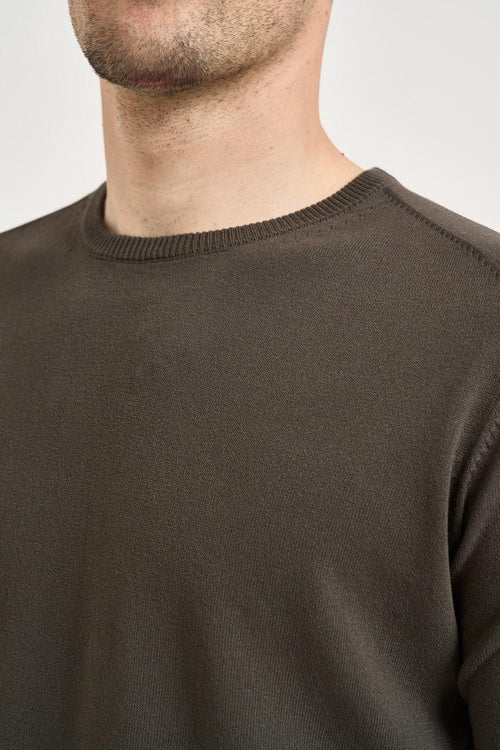 T-shirt uomo in maglia verde militare - 2
