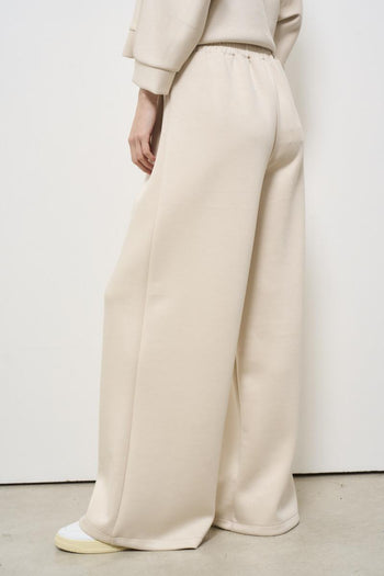 Women's cream palazzo trousers - 3