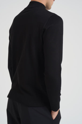 Maglia uomo mezzo collo nera - 3