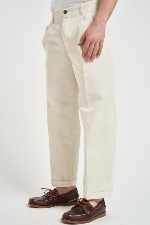 Pantalone uomo gamba dritta crema - 2