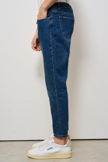 Jeans uomo tapered in denim scuro - 3