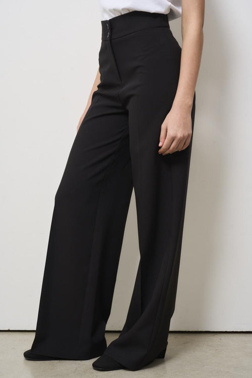 Pantalone donna nero a palazzo - 2