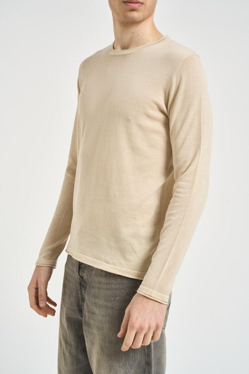 Maglia uomo girocollo beige - 2