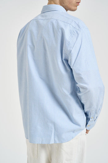 Camicia uomo a righe celeste - 3
