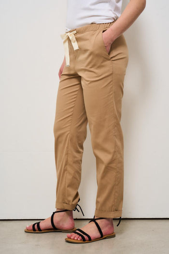 Pantalone donna regular cammello - 4