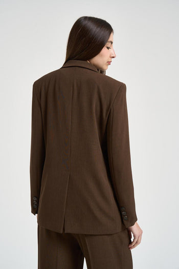 Giacca donna doppiopetto ciccolato - 4