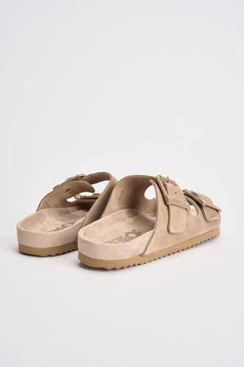 Sandalo donna in suede beige - 6