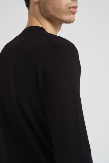 Maglia uomo girocollo nera - 4