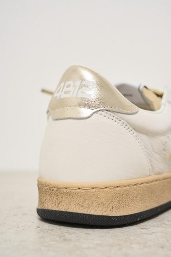 Sneakers donna bianca e oro - 8