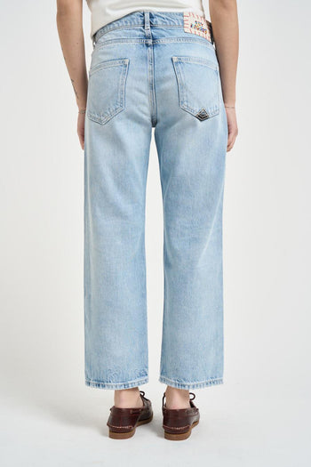 Jeans donna dritto in denim chiaro - 3