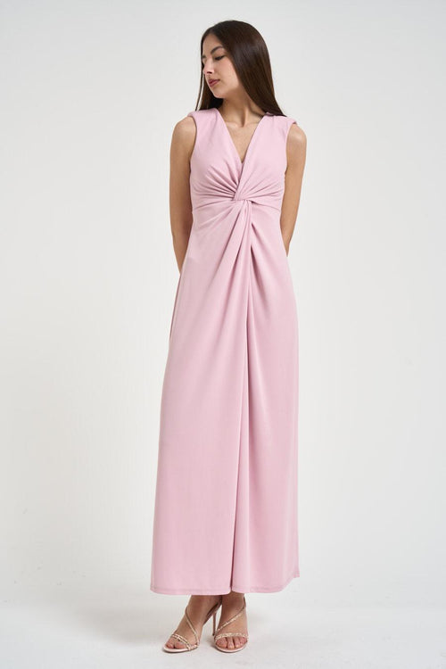 Abito lungo donna fluido rosa