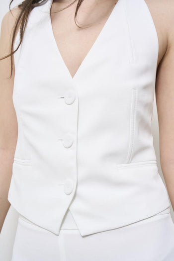 Gilet donna bianco - 4