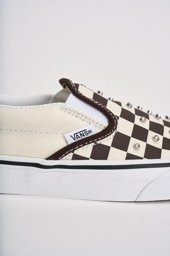 Sneakers donna Classic slip-on scacchi marrone - 5