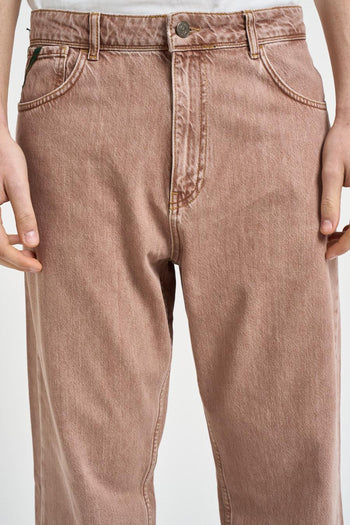 Jeans uomo wide leg in denim rosa - 4